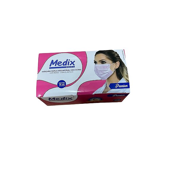 Mascara Cirurgica C/ Elast Cx C/50 un Rosa - Medix