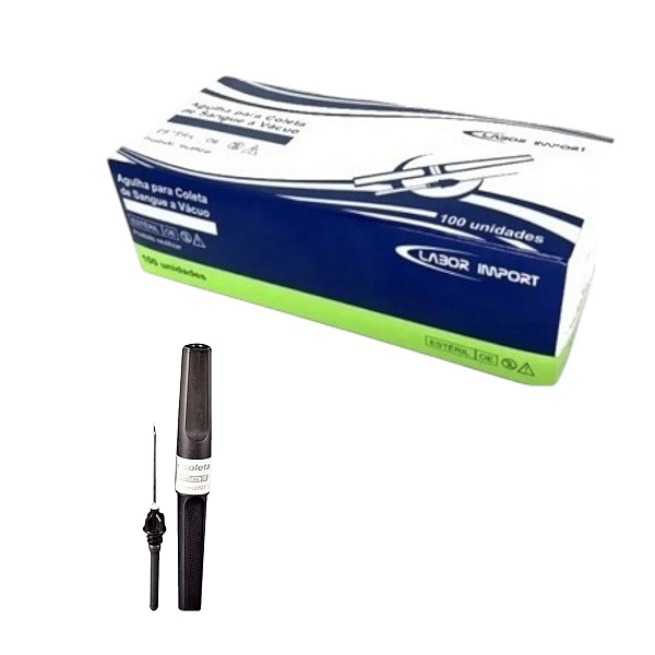 Agulha 25X7 P/ Coleta de Sangue Vacuo - Labor Import