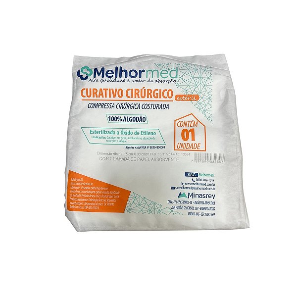 Curativo Cirurgico 15x30 Cm C/1 Un Esteril - Melhor Med