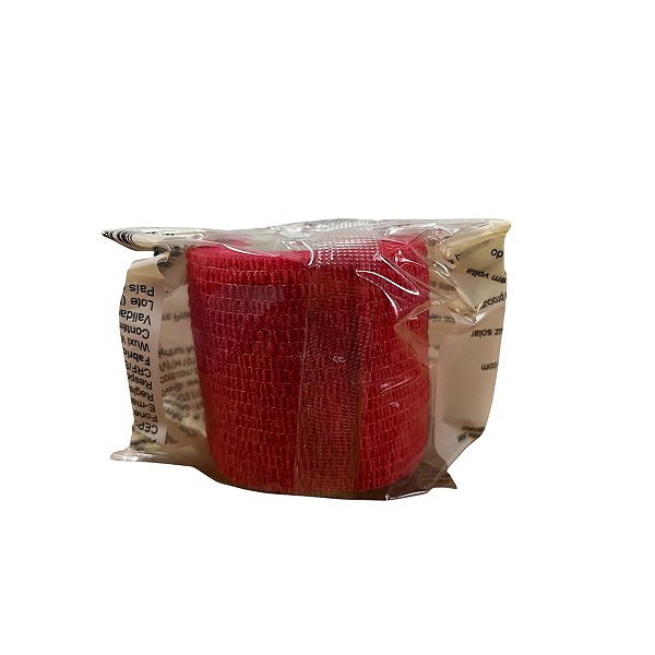 Bandagem Auto Aderente Elástica 5cm x 4,5m Vermelha – Bioland