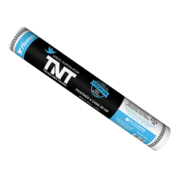 Lencol hospitalar em tnt 50cm x 50m rolo – plumax