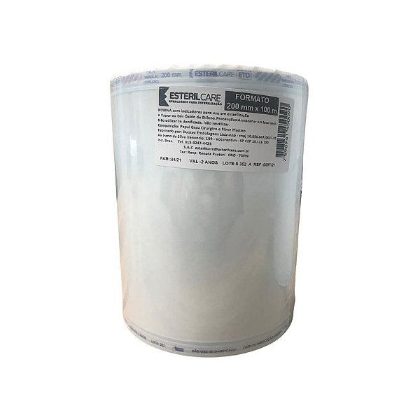 Papel Grau Cirurgico 200Mm X 100Mt - Esterilcare
