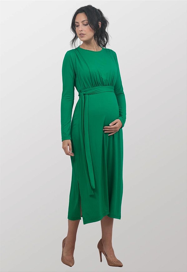 Vestido Gestante Amamentação Isadora Verde - Whyalla