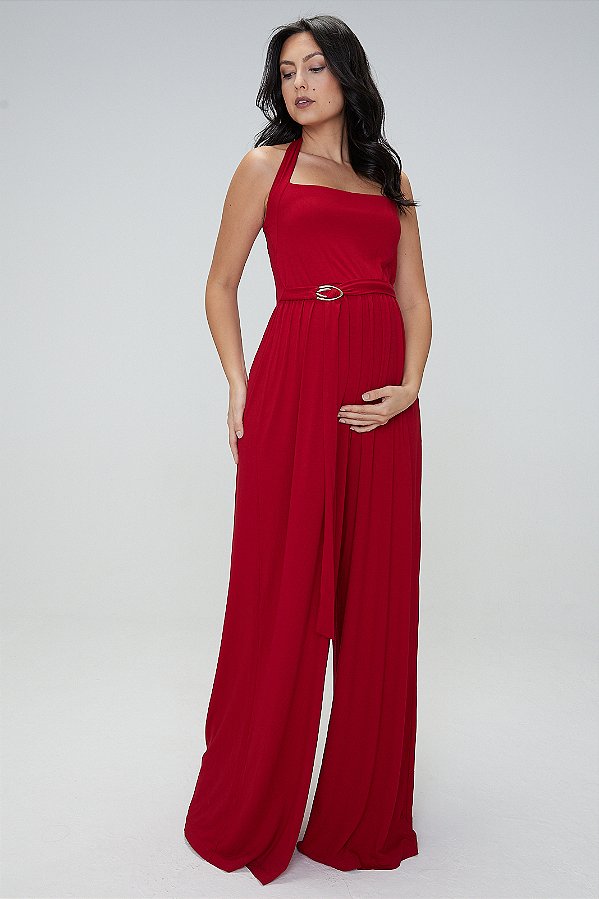 Macacão Gestante Eva Vermelho