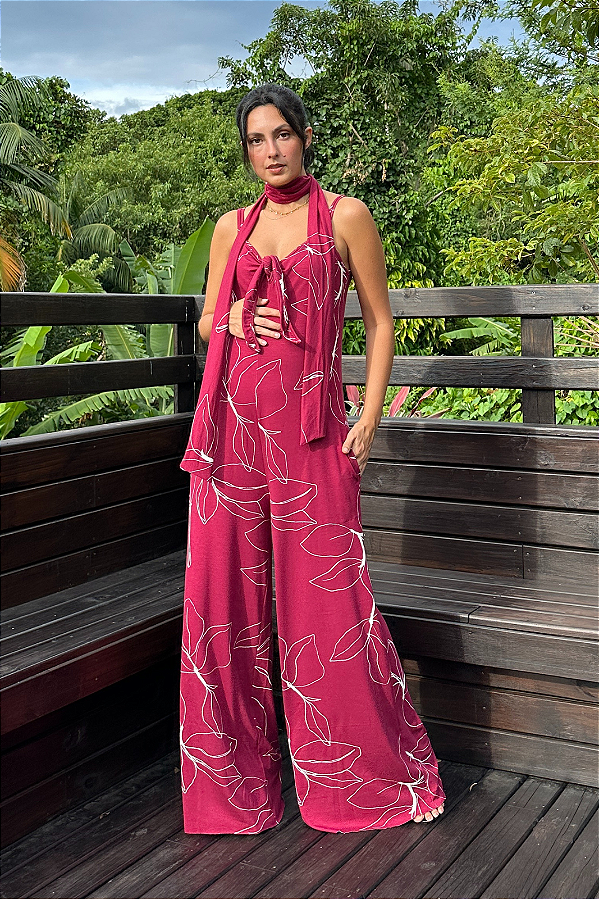 Macacão Gestante Amamentação Estampado Dulce Bossa