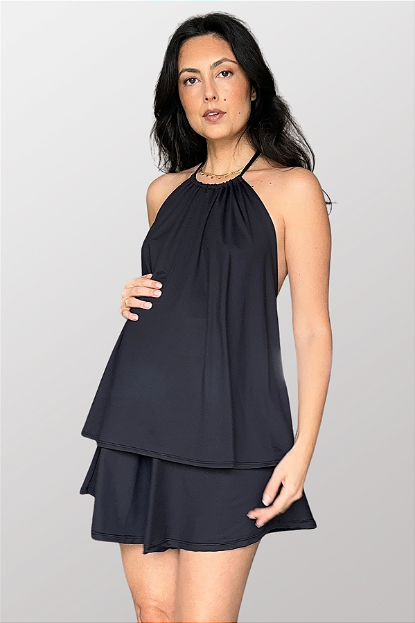 Conjunto Gestante Elegante e Pratico Poliamida Tissy Preto