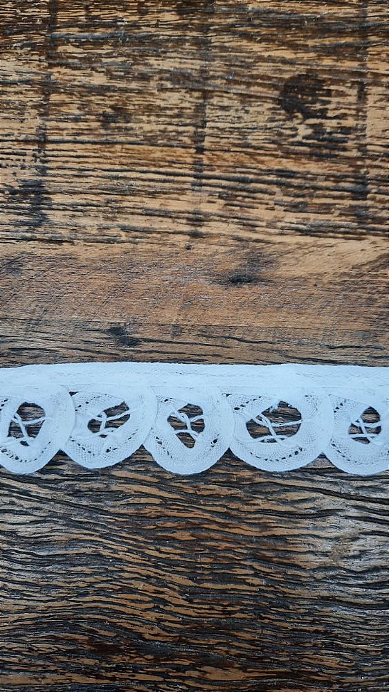 Renda 100% Algodão Branco 3,3cm – Mod. 008 (metro)