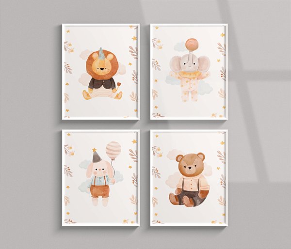 Gravuras para montagem de quadros temas infantis