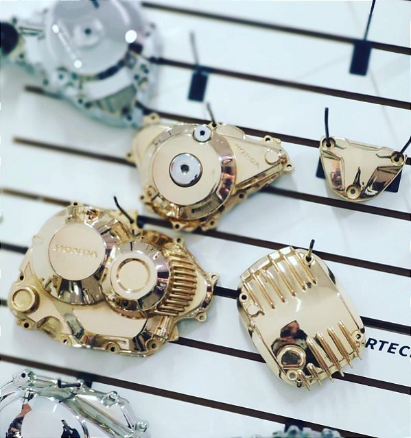 TAMPAS MOTOR HONDA 160 DOURADAS