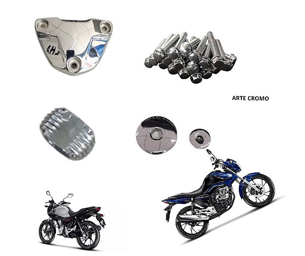 KIT ARTE CROMO MOTOR DETALHISTA