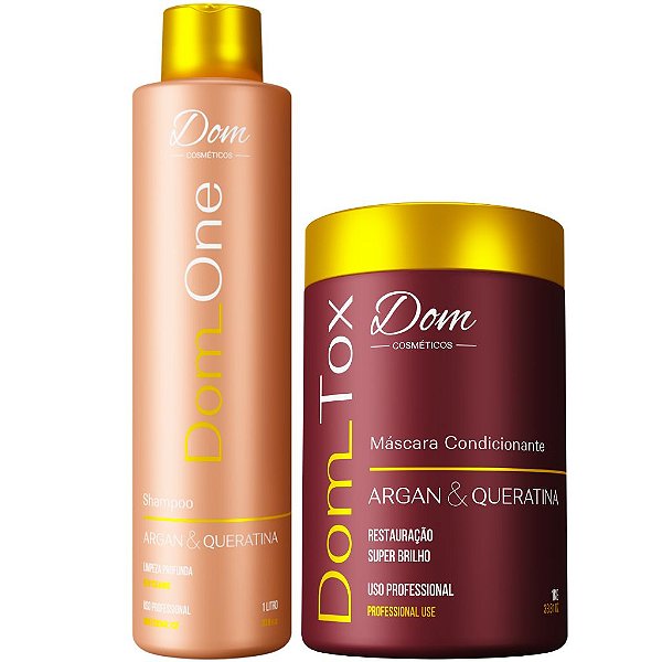 Btox Massa Dom Tox Kit+ Dom Cosméticos Shampoo Antirresíduo