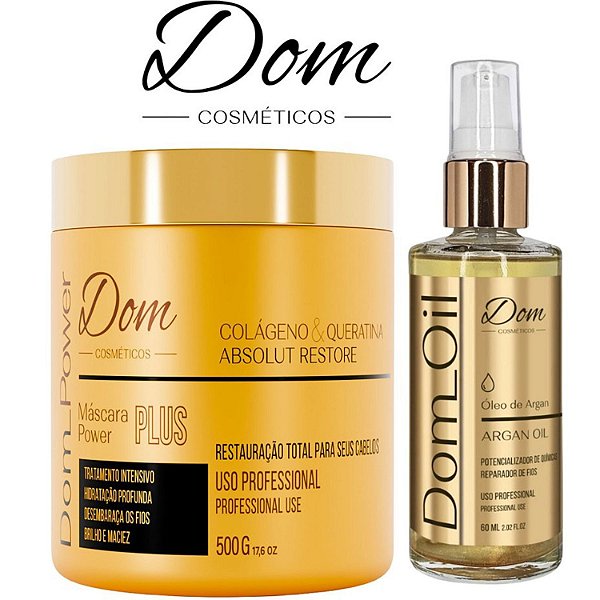 Kit Máscara Power Hidratação Plus e Oil Argan Reparação