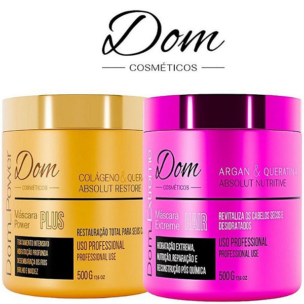 Kit Máscaras Extreme Nutrição e Power Plus Hidratação 500g