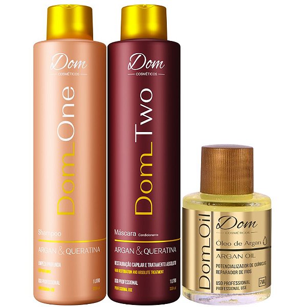 Escova Progressiva Profissional Dom Two Liso Tradicional Oil