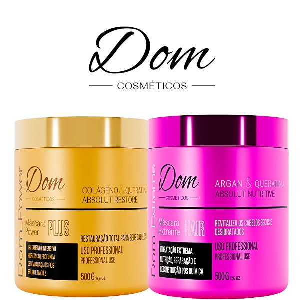 Kit Máscara Nutrição Dom Extreme e Máscara Restore Power Plus