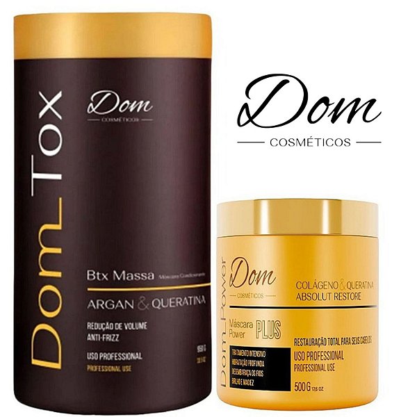 Kit Btox Dom Tox e Máscara Power Restauração Absolut 500g