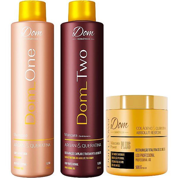 Kit Progressiva Dom Two e Máscara Power Hidratação Intense