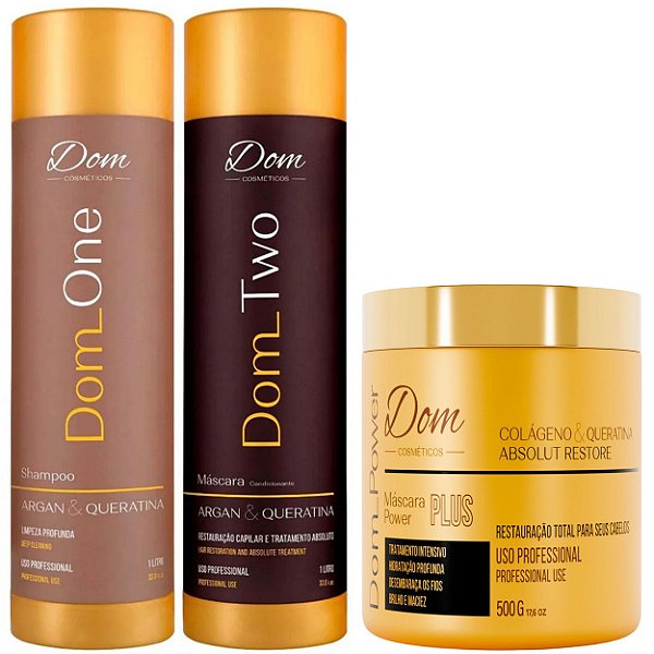 Kit Progressiva Dom Two e Máscara Power Hidratação Intense