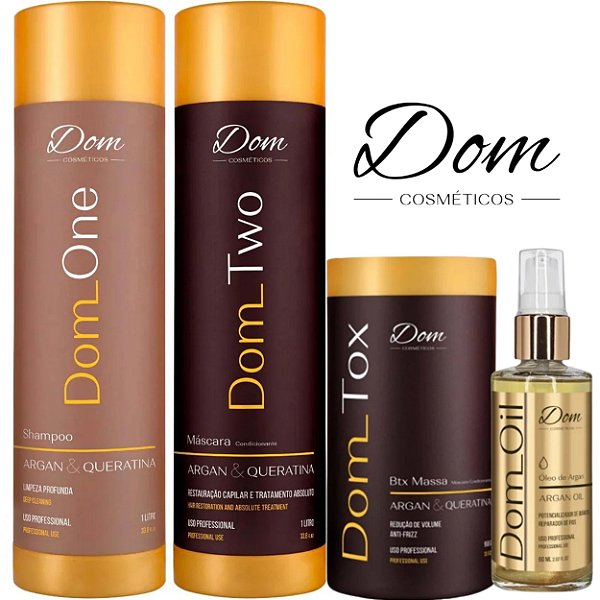 Kit Progressiva Dom Two e Btox Dom Tox + Oil Argan 60 ml