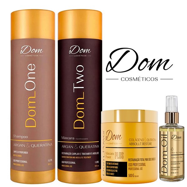 Kit Progressiva Dom Two e Máscara Power Plus + Oil Argan