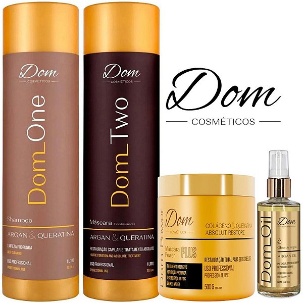 Kit Progressiva Dom Two e Máscara Power Plus + Oil Argan