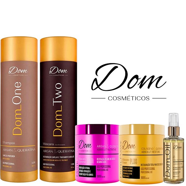 Kit Progressiva Dom Two e Máscara Restore e Nutrição + Oil Argan 60ml