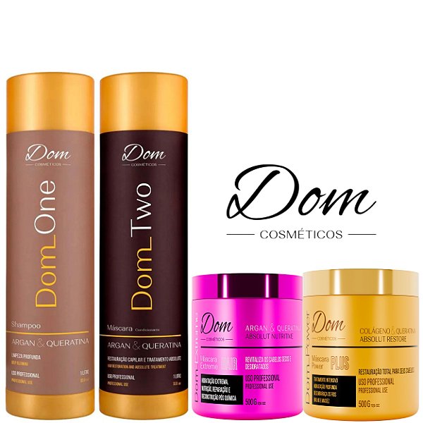 Kit Progressiva Dom Two e Máscaras Nutritive e Power Plus