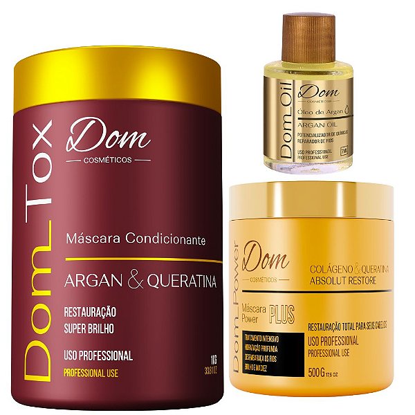 Btox Reduz Volume Dom Tox Profissional Máscara Power Oil