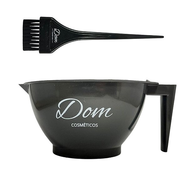 Kit para tintura Pote e Pincel + Tigela graduada com suporte