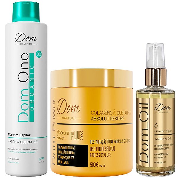 Progressiva Dom One Orgânica Sem Formol Mascara Power Oil