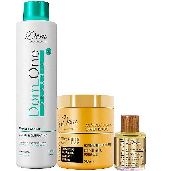 Progressiva Dom One Semi Definitiva Máscara Power Restauração 500g