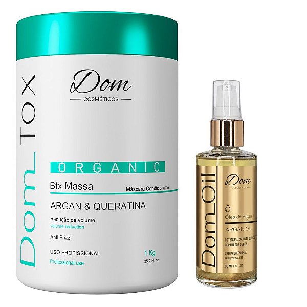 Btox Dom Tox Sem Formol Reduz Volume Oil Argan Reparador