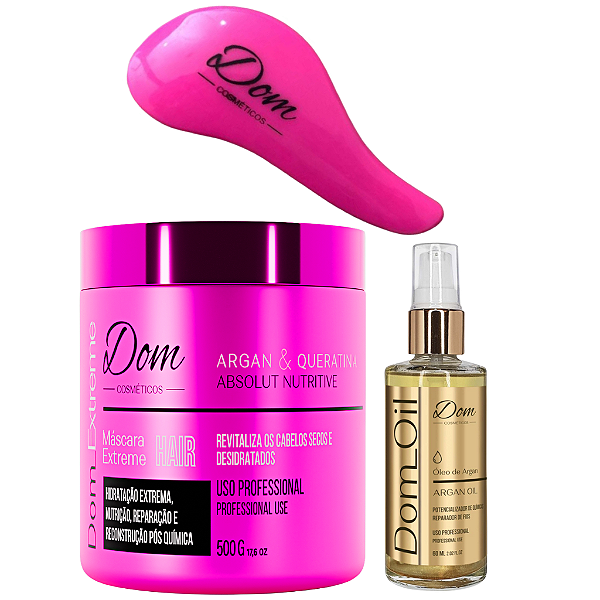 Mascara Dom Extreme Argan Oil Escova Mágica