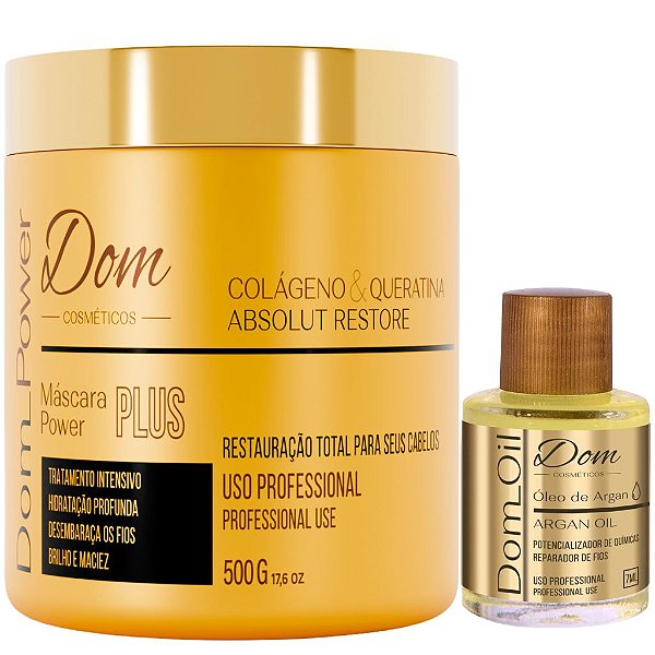 Máscara Dom Power Plus Absolut Restore Argan Oil