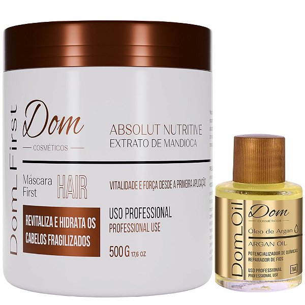 Máscara Dom First Extrato de Mandioca Argan Oil