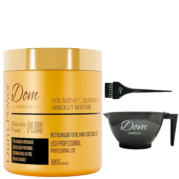 Máscara Power Plus Dom Cosméticos Restauração Cumbuca