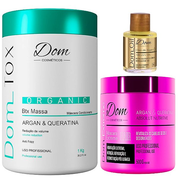 Btox Dom Tox Orgânico Reduz Volume Máscara Extreme Oil
