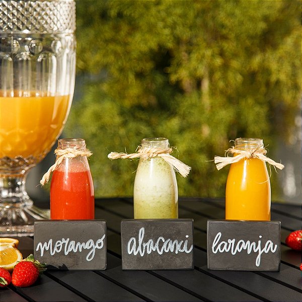 IDENTIFICADOR DE MESA - ARDÓSIA - COR GRAFITE - KIT COM 4 UNIDADES