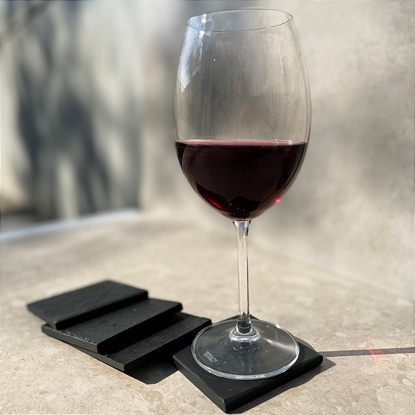 PORTA COPOS QUADRADO - ARDÓSIA - COR GRAFITE - KIT COM 4 UNIDADES