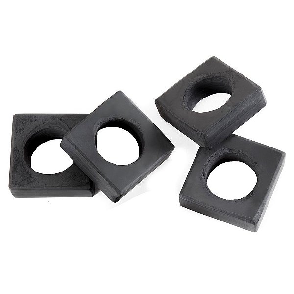 ARGOLAS PARA GUARDANAPO SUNRISE - ARDÓSIA - COR GRAFITE - KIT COM 4 UNIDADES