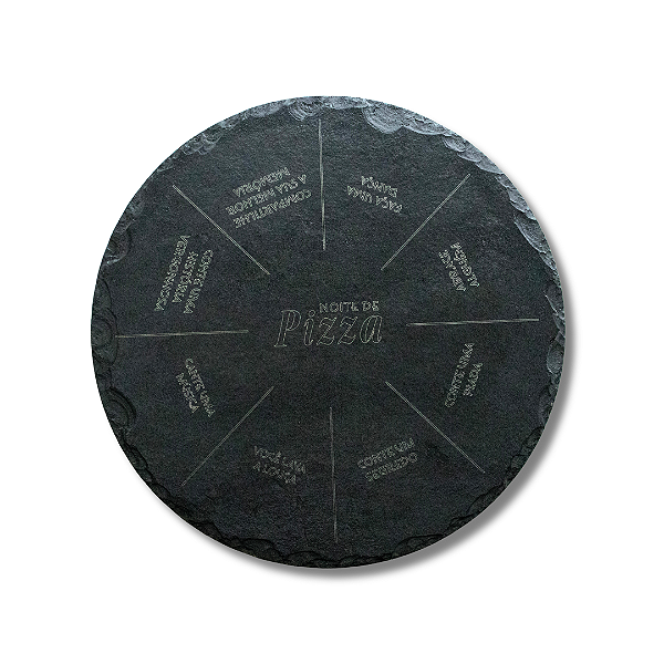 TÁBUA PARA PIZZA PERSONALIZADA - ARDÓSIA - COR GRAFITE