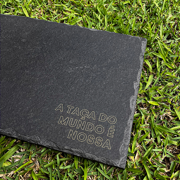 ESPECIAL COPA | TÁBUA RETANGULAR "TAÇA DO MUNDO" - ARDÓSIA - COR GRAFITE