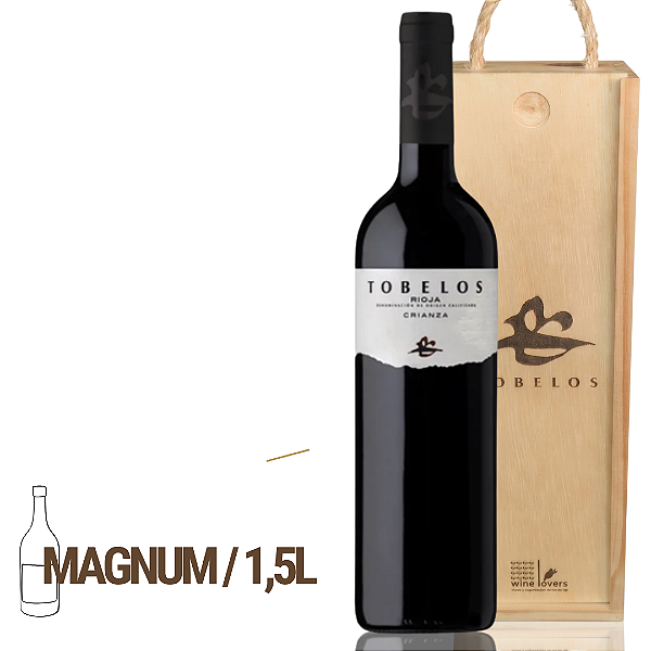TOBELOS CRIANZA MAGNUM 1,5L COM CXA DE MADEIRA
