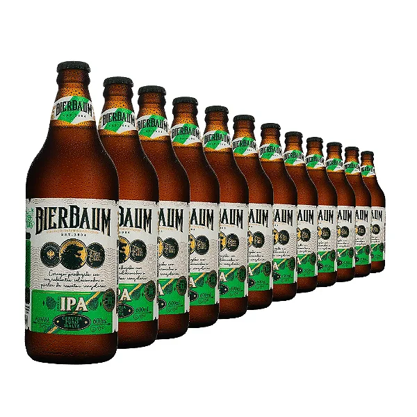 Caixa com 12 Cervejas American IPA Bierbaum 600ml | Artesanal