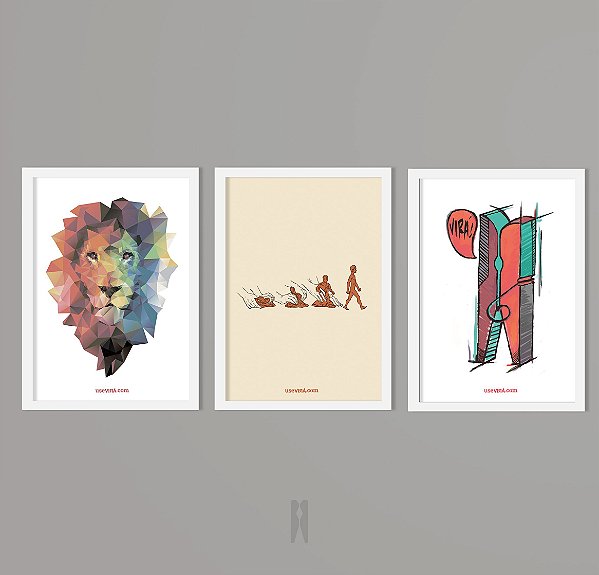 Kit Leão / Pregador / Feito de Barro | Poster (Sem Moldura / Com Moldura)