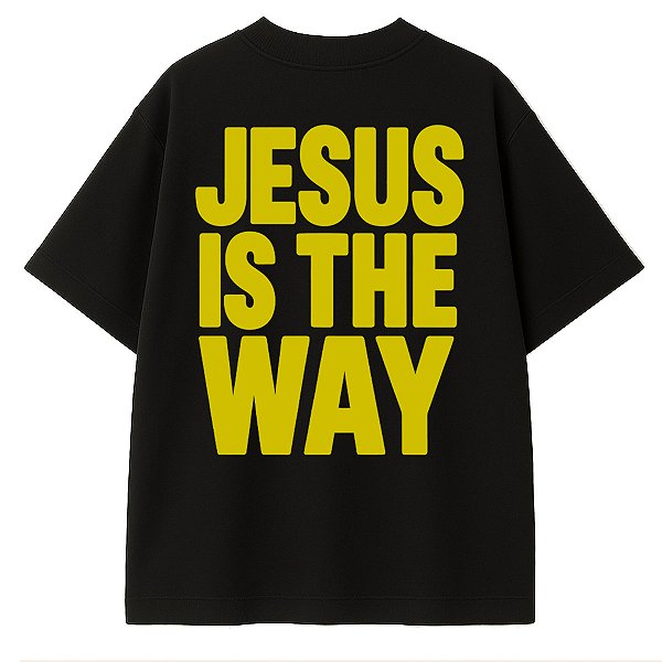 Camiseta Preta Oversized Preta Jesus The Way
