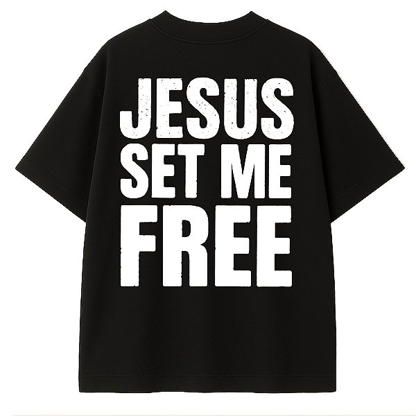 Camiseta Preta Oversized Preta Set Me Free