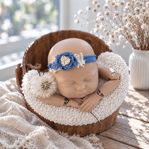 Headband Heloisa Azul Jeans