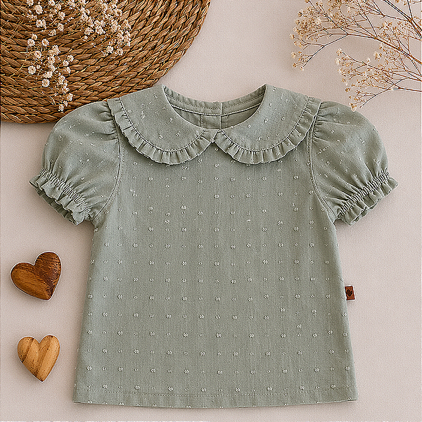 Camisa Algodão Poá Verde