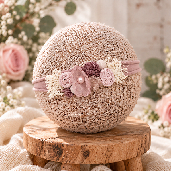 Headband Natacha Rosê Gold
